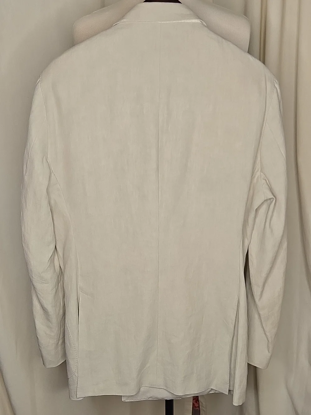 Men's Double-Breasted Cream Blazer